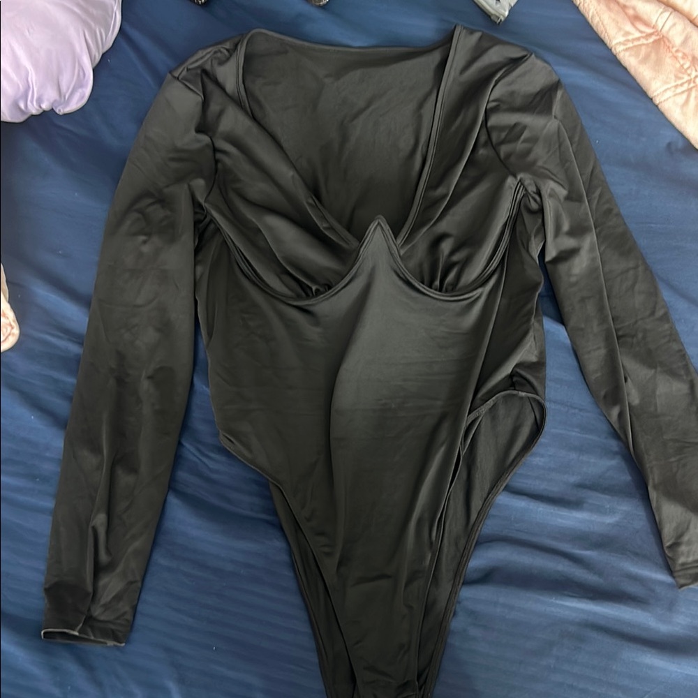 Black Long Sleeve women One Piece